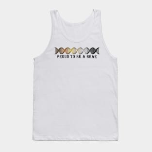 Gay Bear Pride Flag Colored DNA Strand Tank Top